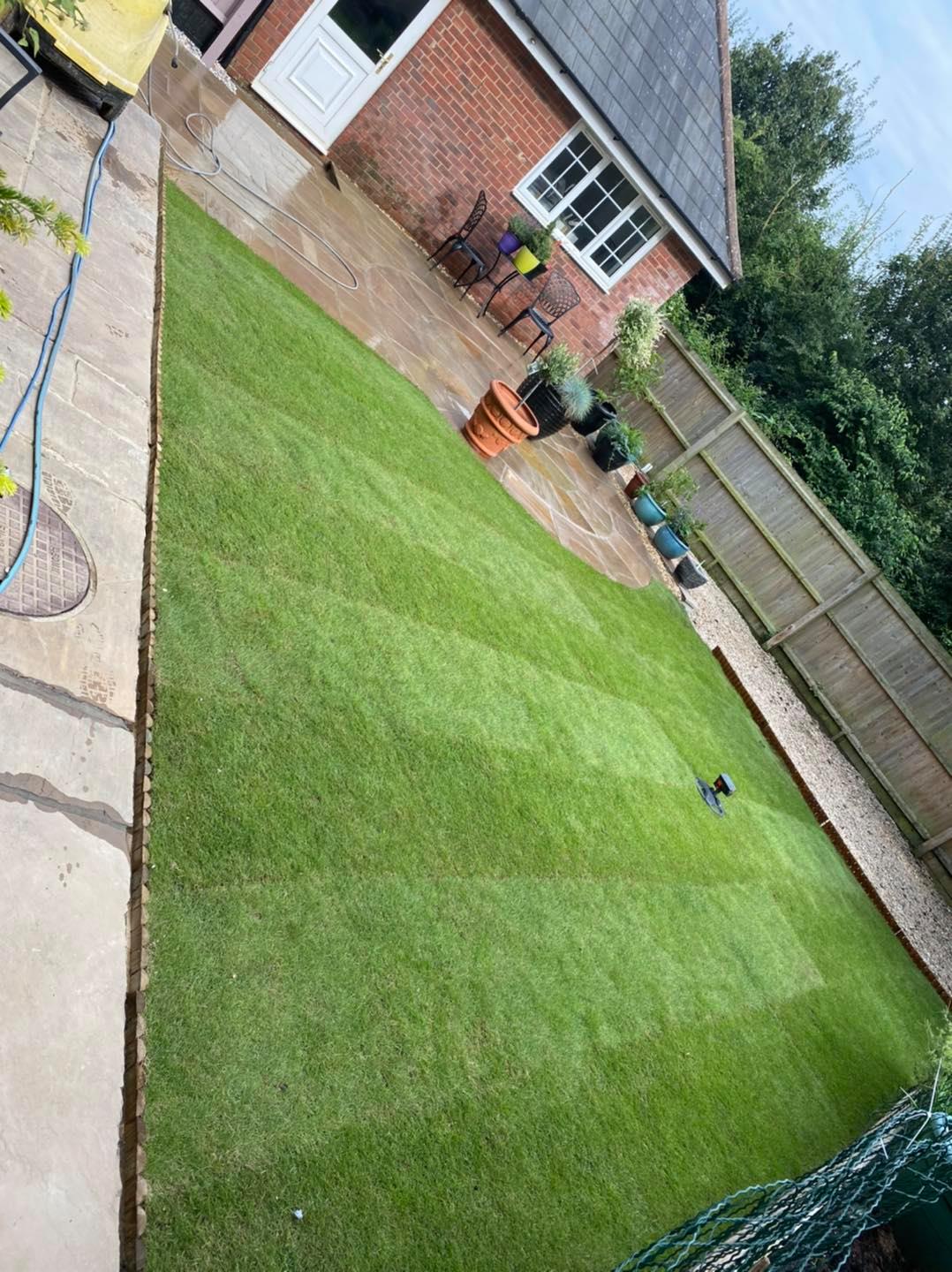 Professional Turfing project in Somerset by JB Outdoor Services